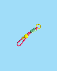RAD FACE KEYCHAIN PINK