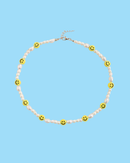 YO' RAD FACE SMILEY PEARL NECKLACE