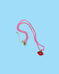 PINKY SWEAR PINK CHAIN NECKLACE