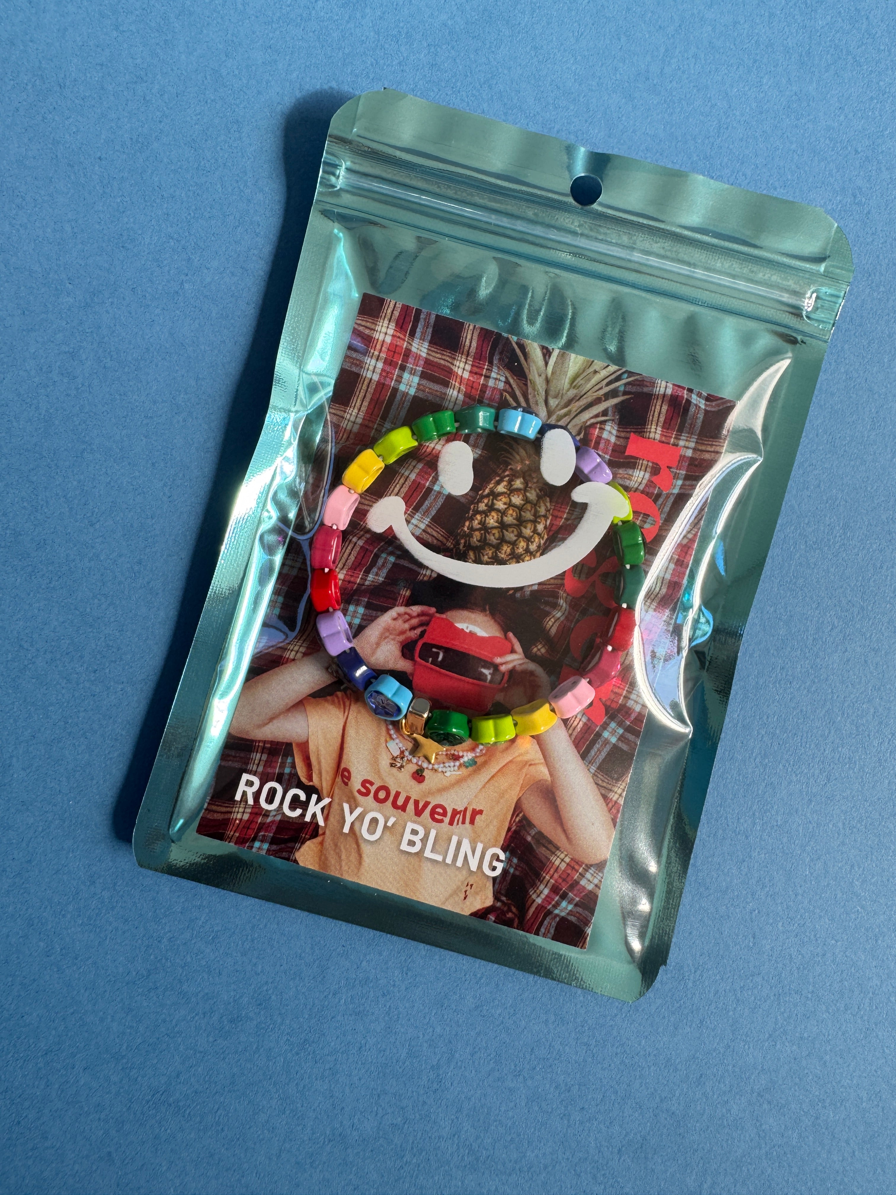 rainbow heart bracelet in packaging