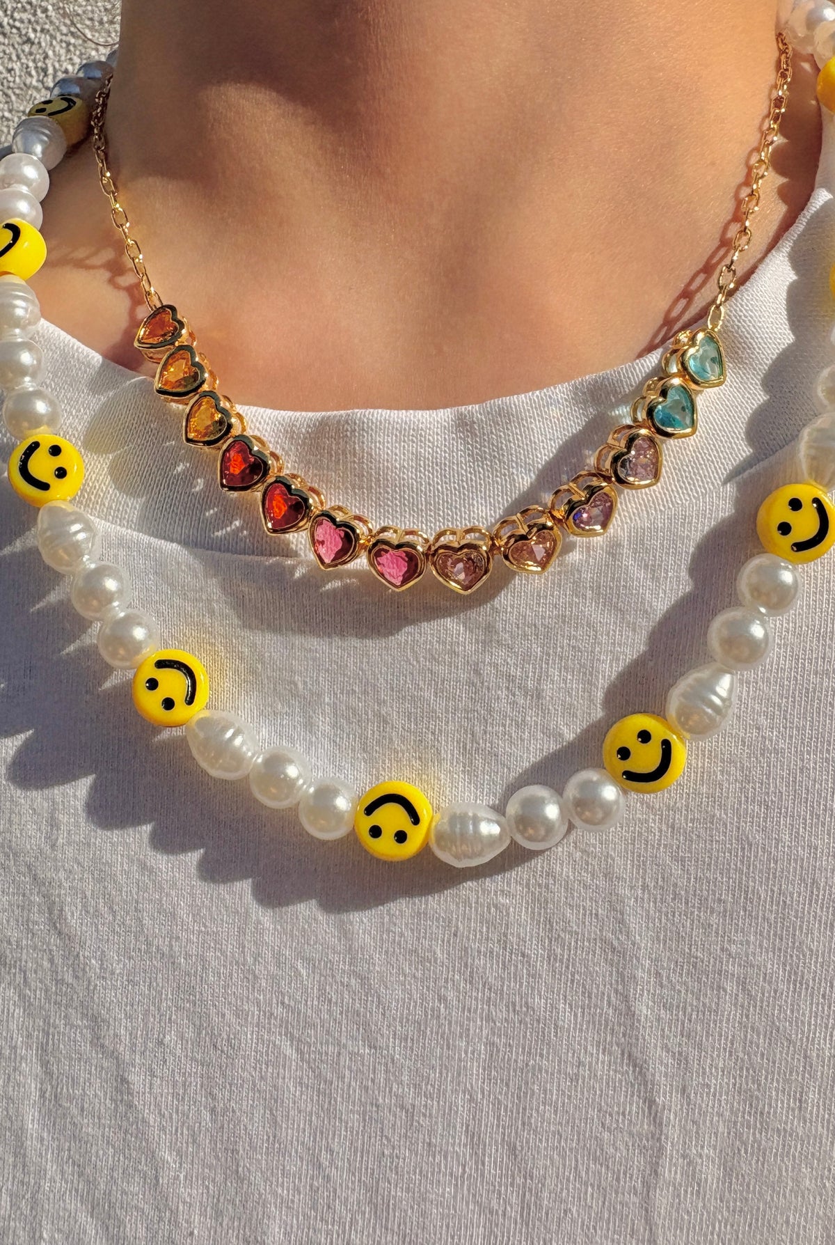 HEARTS FOR DAYS RAINBOW HEART NECKLACE