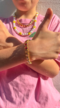 HEARTS FOR DAYS RAINBOW HEART BRACELET