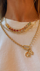 HEARTS FOR DAYS RAINBOW HEART NECKLACE