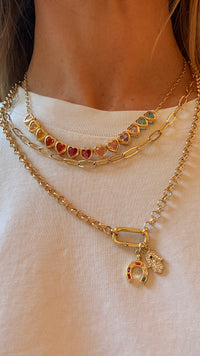 HEARTS FOR DAYS RAINBOW HEART NECKLACE