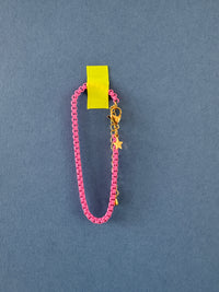 Pink chain bracelet