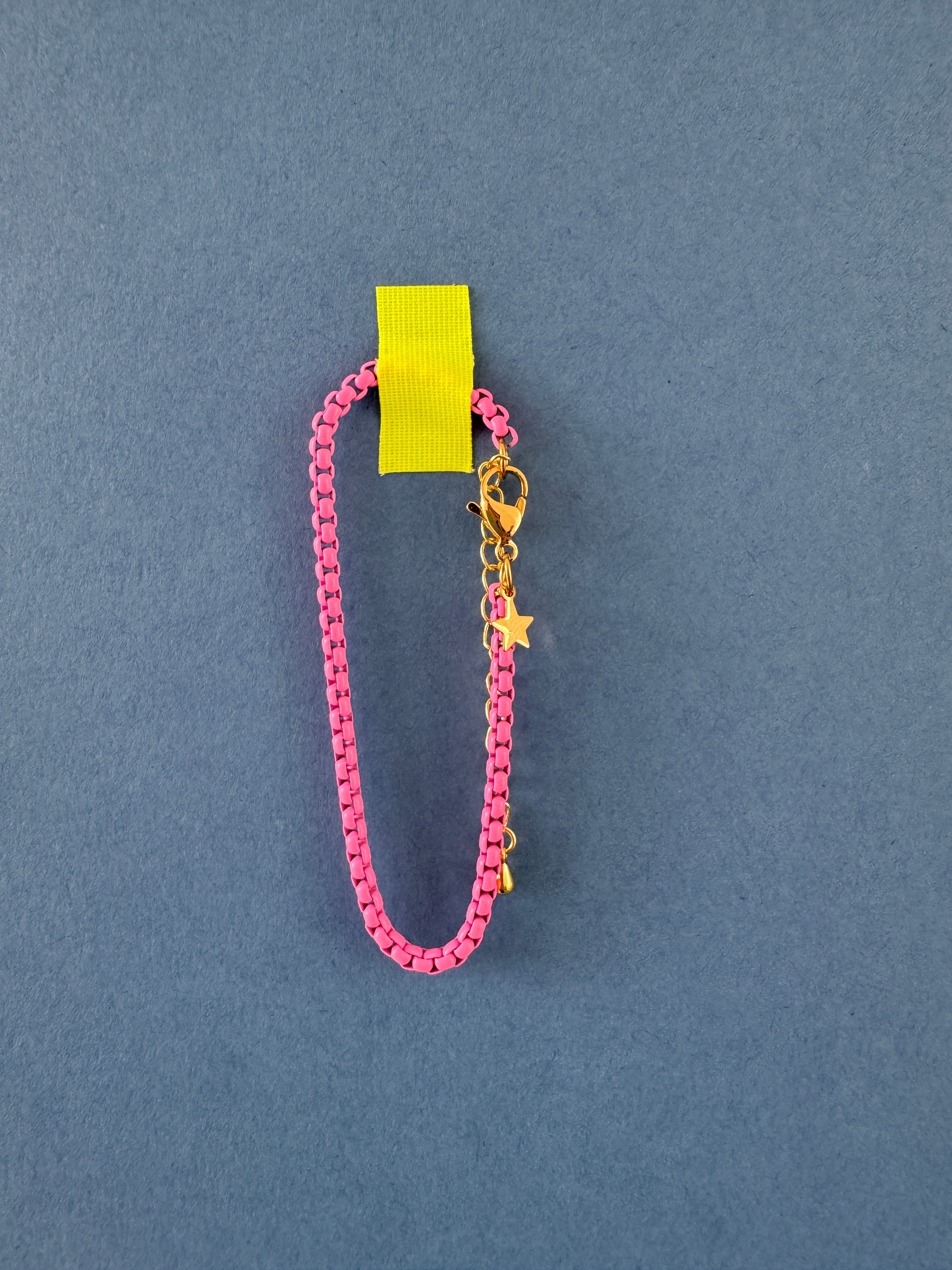 Pink chain bracelet